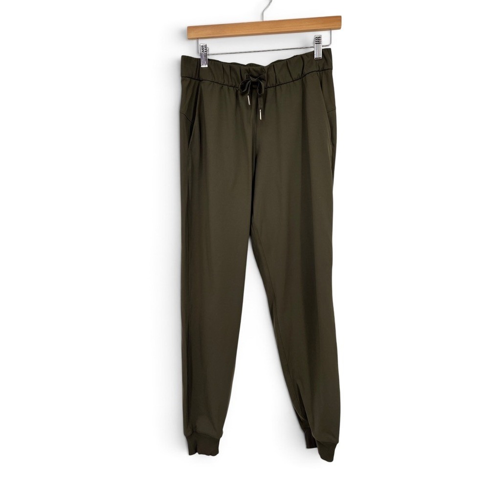 Lululemon On the Fly Jogger Dark Olive Green Luxtreme Drawstring Pants Size 6